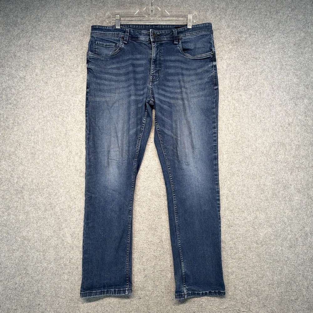 The Perfect Jean NYC Athletic Fit Jeans Mens 36x30 Dark Wash Stretch Denim